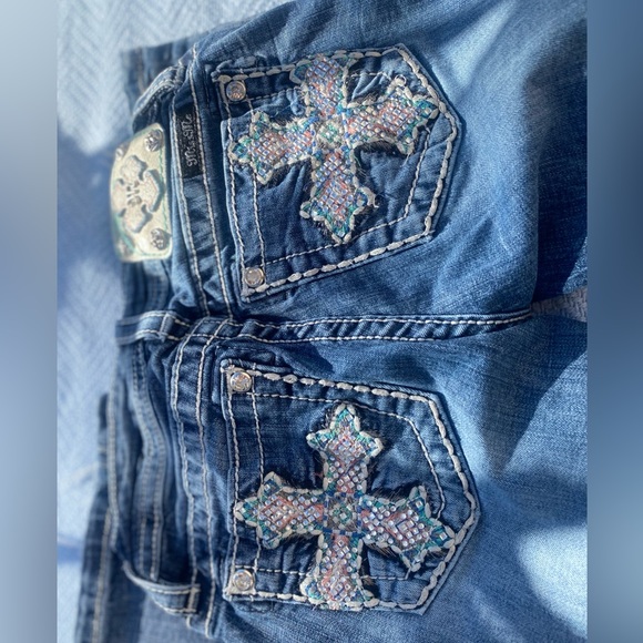 Girls MissMe Embellished Jeans - Picture 3 of 4